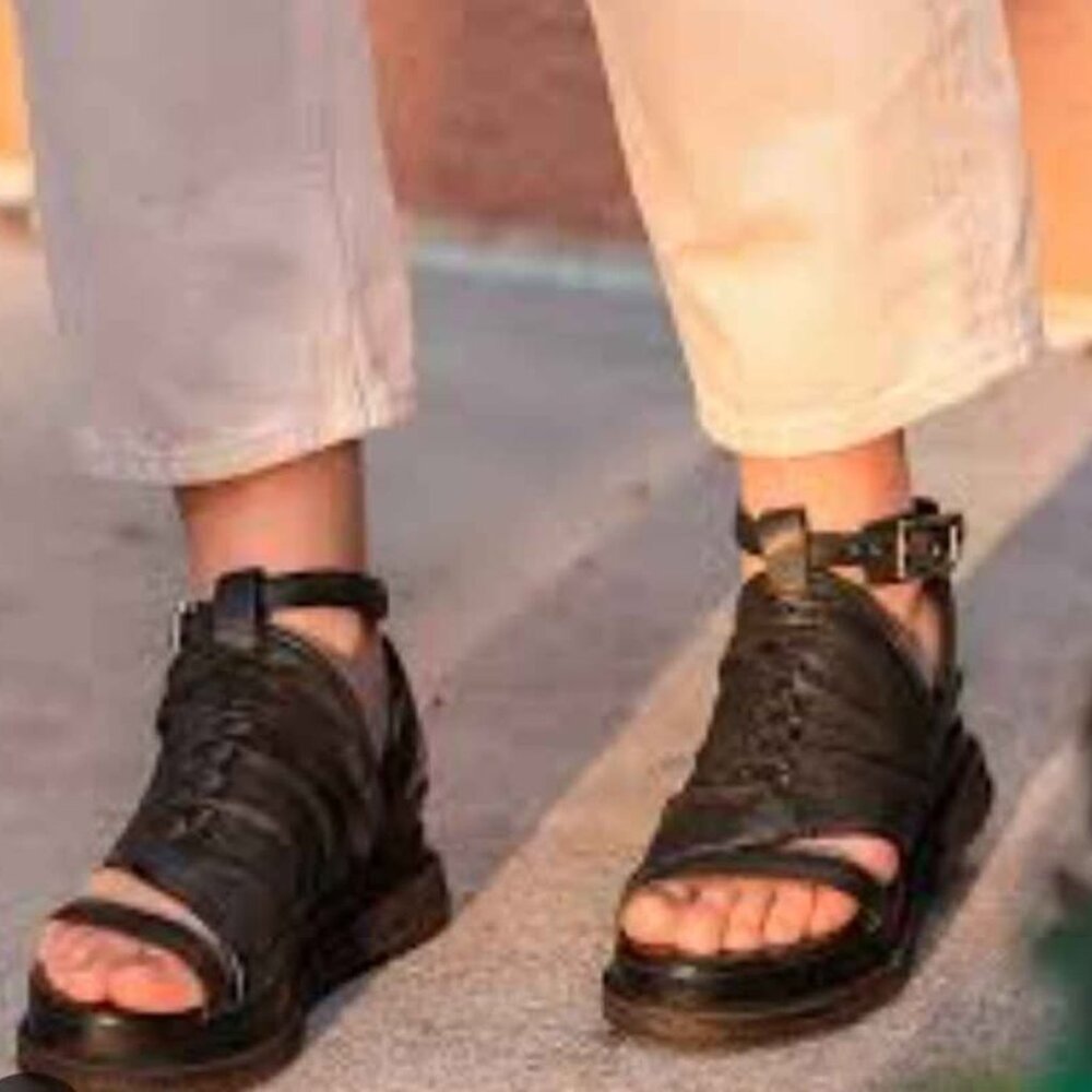 NIB A.S.98 Louie Black Sandals 40